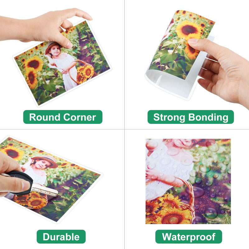  [AUSTRALIA] - Thermal Laminating Pouches Clear Laminating Pouches Plastic Paper Laminator Pouches, 9 x 11.5 Inch, 5 x 7 Inch, 4 x 6 Inch, 2.2 x 3.7 Inch (100 Pieces) 100