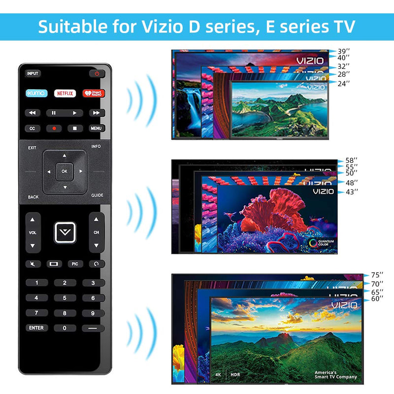  [AUSTRALIA] - UNOCAR Replacement Remote for Vizio Smart TV Remote XRT-122 and Vizio Smart TV 4K UHD HDR HDTV SmartCast Internet Vizio D E Series LED LCD 24 28 32 39 40 43 48 50 55 58 60 65 70 inch TV Netflix XUMO