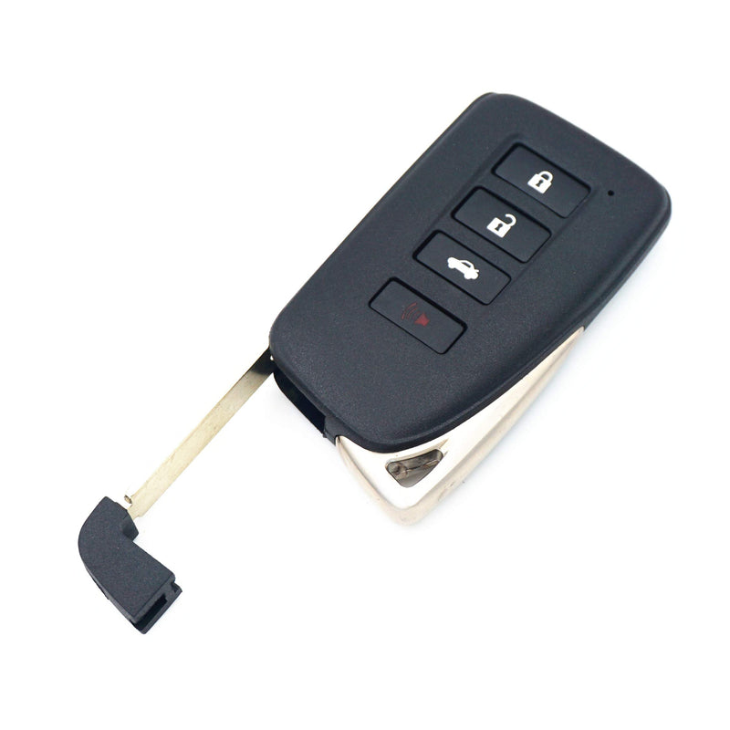WFMJ 4 Buttons Remote Smart Key Case Chain Shell Fob for Lexus GS350 GS450h ES300h ES350 IS250 IS350 RC350 black - LeoForward Australia