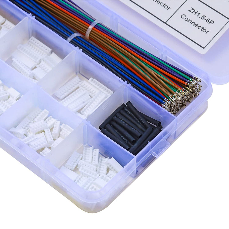  [AUSTRALIA] - Keszoox ZH 1.5MM JST Connector Kit with 28AWG Premium Pre-Crimped Cables, ZH1.5 Connector 2/3/4/5/6/7/8/9/10 Pin Housing JST Adapter Cable Connector with Length of 150mm Wire Cable