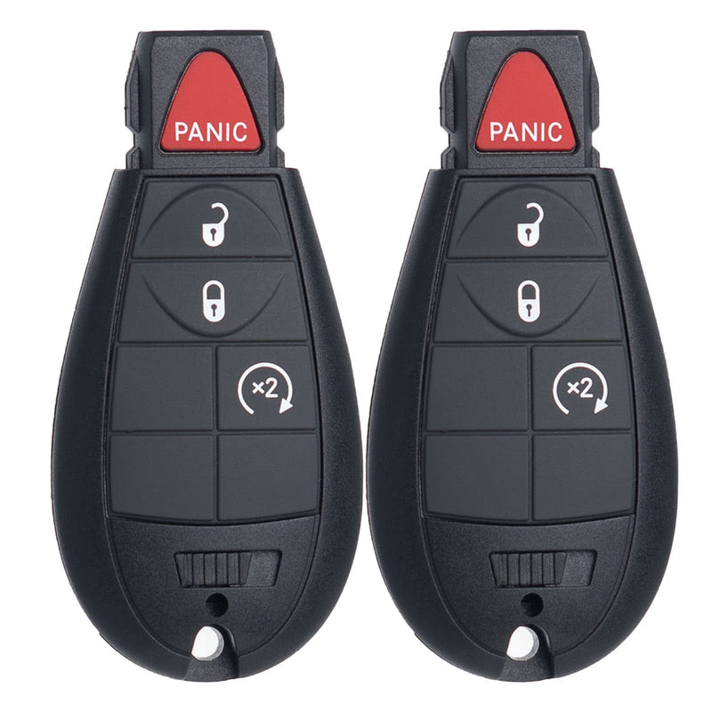  [AUSTRALIA] - Key Fob FOBIK Keyless Entry Remote Start Control Replacement Fits for Dodge Ram 1500 2500 3500 HD 2013 2014 2015 2016 2017 2018 2019 2020 2021 GQ4-53T 56046955 AG 4 Button Pack of 2