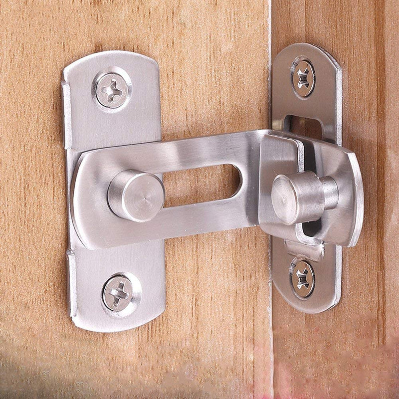  [AUSTRALIA] - (2 pcs) The 90 Door Buckle Bolt barn Door Lock Right Angle Bending Latch hasp Toilet Doors and Windows 2lock03 3lnch 2pcs