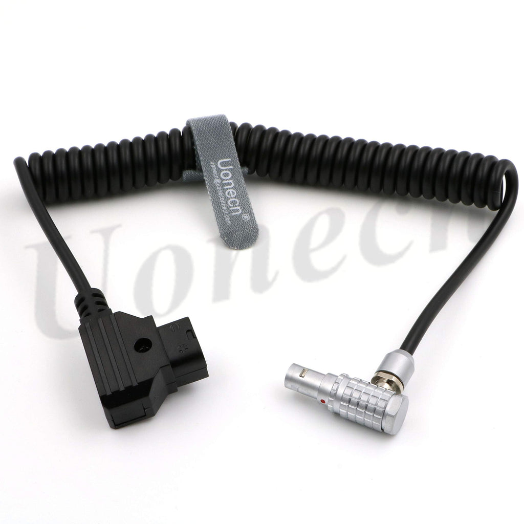  [AUSTRALIA] - Uonecn Teradek Bond Power Cable for ARRI RED Camera Anton Bauer Right Angle 2 Pin Male to D-Tap Spring Cable 12'' Spring cable right angle 2 pin male to Dtap