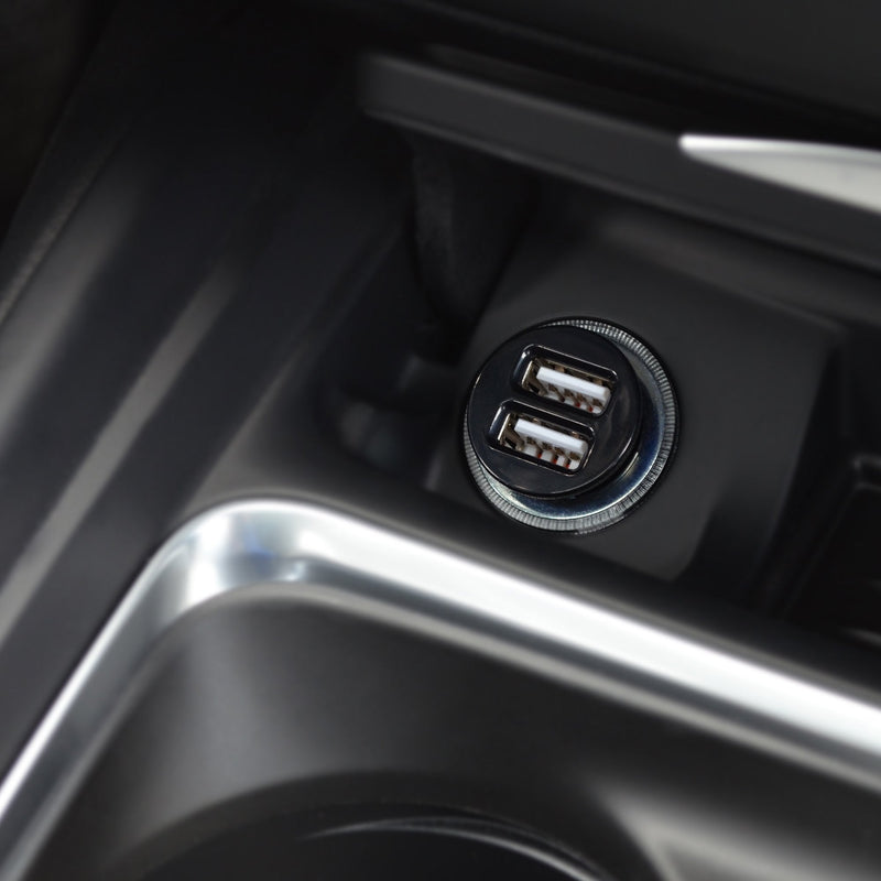  [AUSTRALIA] - Cable Matters Updated Version 2-Pack 10W 2A Flush Mount Mini Dual USB Car Charger with Smart Charging Chipset for iPhone XR XS, Samsung Galaxy S10, Note 9, LG G7, V40, Google Pixel 3, and More