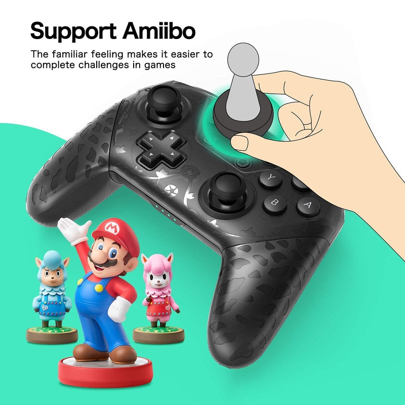  [AUSTRALIA] - YCCTEAM Wireless Pro Controller Gamepad Compatible with Switch Support Amibo, Wakeup, Screenshot and Vibration Functions