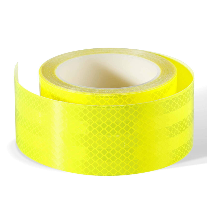  [AUSTRALIA] - (2" X 30FT) LITAPE High Adhesive Fluorescent Yellow/Green Retro Reflective Tape, High Visibility Hazard Caution Warning Safety Conspicuity Tape, Waterproof Reflector Tape/Sticker 2" X 30'