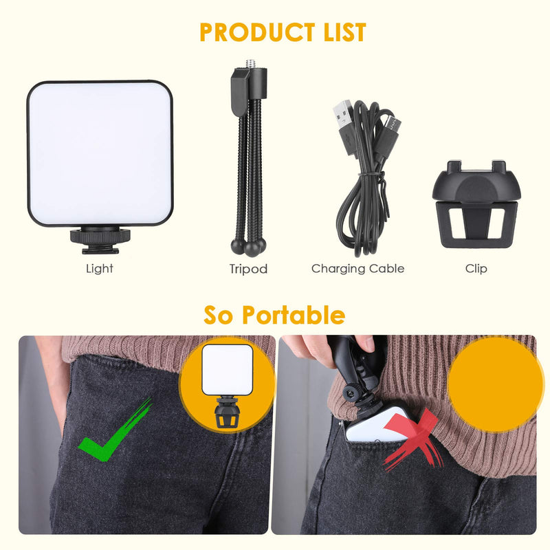  [AUSTRALIA] - Video Conference Lighting Kit, Laptop Light, Webcam Lighting with Clip, Zoom Light for Laptop Computer, Zoom Meeting, Remote Working, Streaming and Self Broadcasting, Vlogging(Dimmable & Rechargeable)