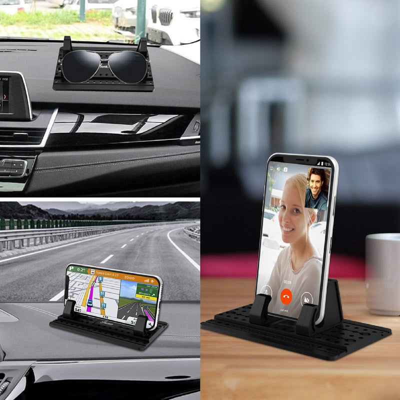 [AUSTRALIA] - Cell Phone Holder for Car, AONKEY Dashboard Car Pad Mat Vehicle GPS Mount Universal Fit All Smartphones, Compatible iPhone Xs/XS Max XR X 6S 7/8 Plus, Galaxy Note 9/8 S8/S9/S10 Plus J7 J3, Pixel 3 XL