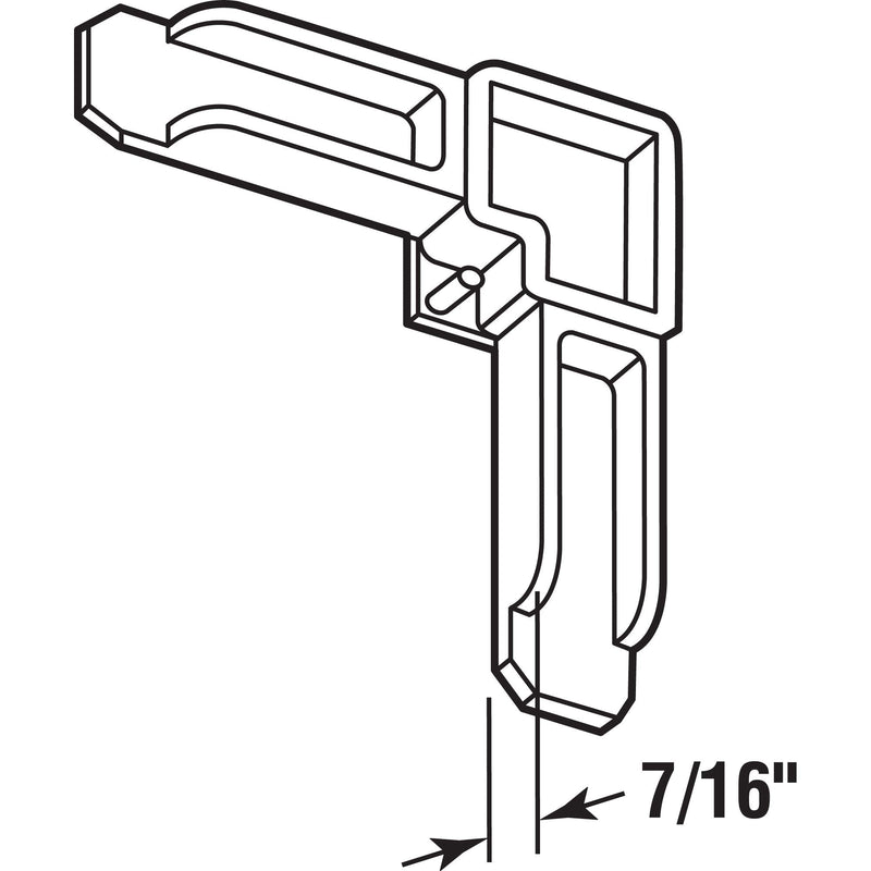  [AUSTRALIA] - Prime-Line Products PL 7725 Screen Frame Corner, 7/16-Inch by 3/4-Inch, Bronze Plastic,(Pack of 4)