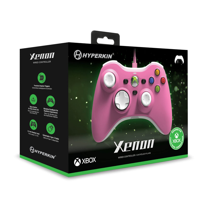  [AUSTRALIA] - Hyperkin Xenon Wired Controller (Pink) For Xbox Series X|S/Xbox One/Windows 10|11