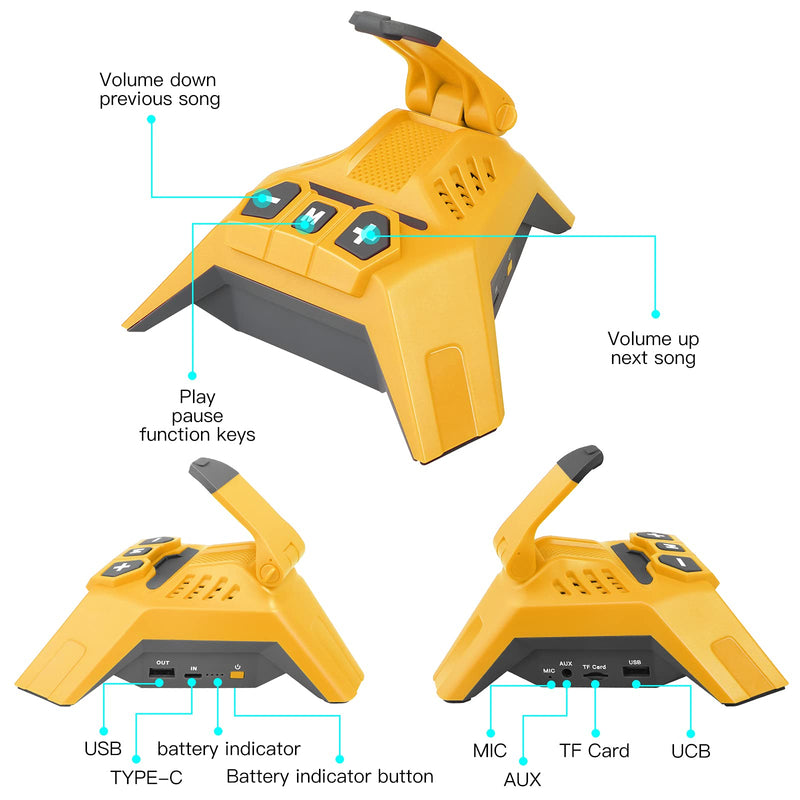 Peafowl Bluetooth Speaker, 5 W Multifunctional  Modern Mechanical Smart Speaker, Phone Stand, Power Bank Yellow - LeoForward Australia
