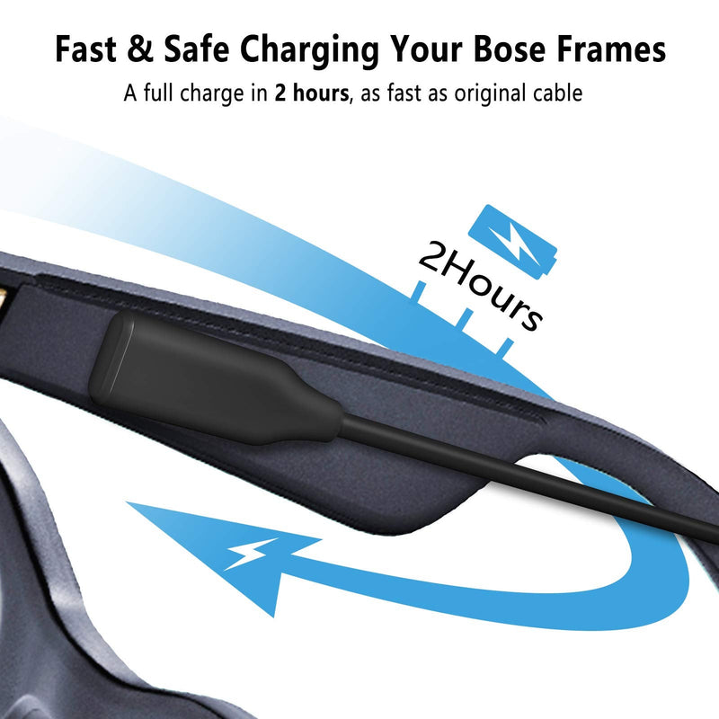  [AUSTRALIA] - Charging Cable Replacement for Bose Frames Alto, Rondo Audio Bluetooth Sunglasses Replacement Charger Cable Cord
