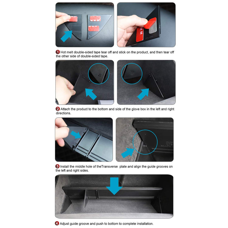 LFOTPP Glove Box Organizer for Mazda CX5 2018-2019/CX8 2018-2019,Car Accessories Armrest Box Internal Storage Insert Divider Glove Box Organizer Partition - LeoForward Australia