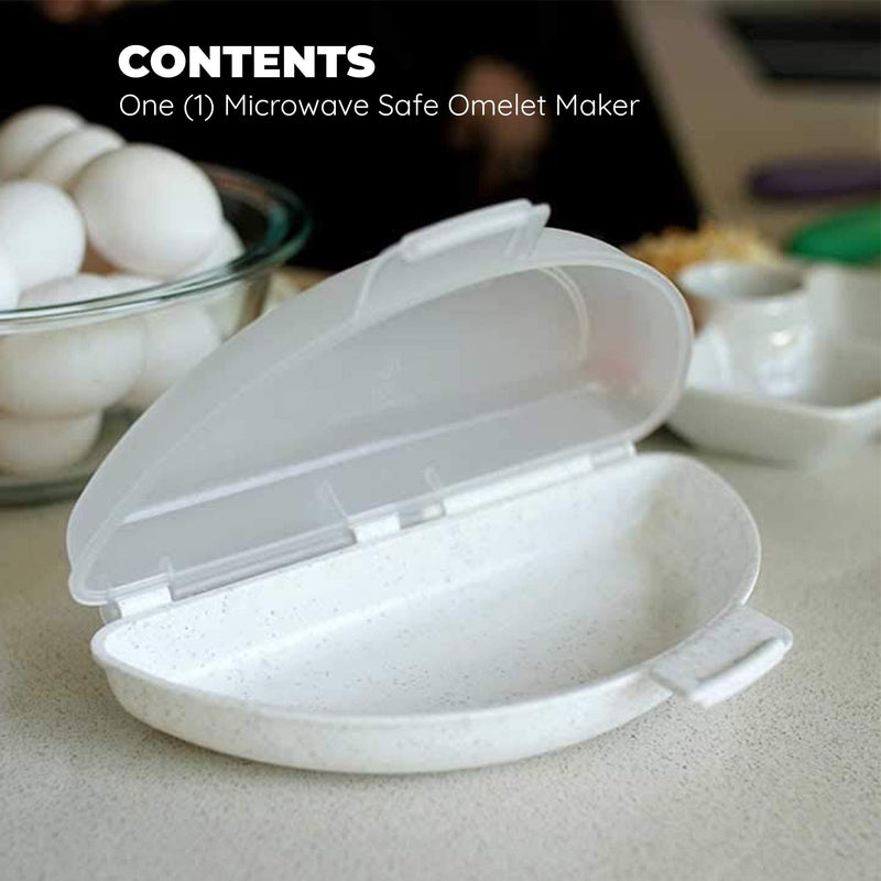  [AUSTRALIA] - Culinary Elements Microwavable Nonstick Omelet Maker: Quick & Easy Breakfast, Dishwasher Safe, Holds Up to 3 Eggs 1 Pack