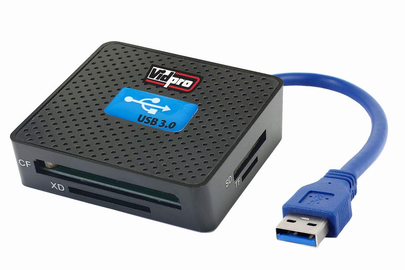Vidpro Model# CR-A3 6-Slot All-in-One High Speed USB 3.0 Card Reader/Writer for SD CF MMC XD MS - LeoForward Australia