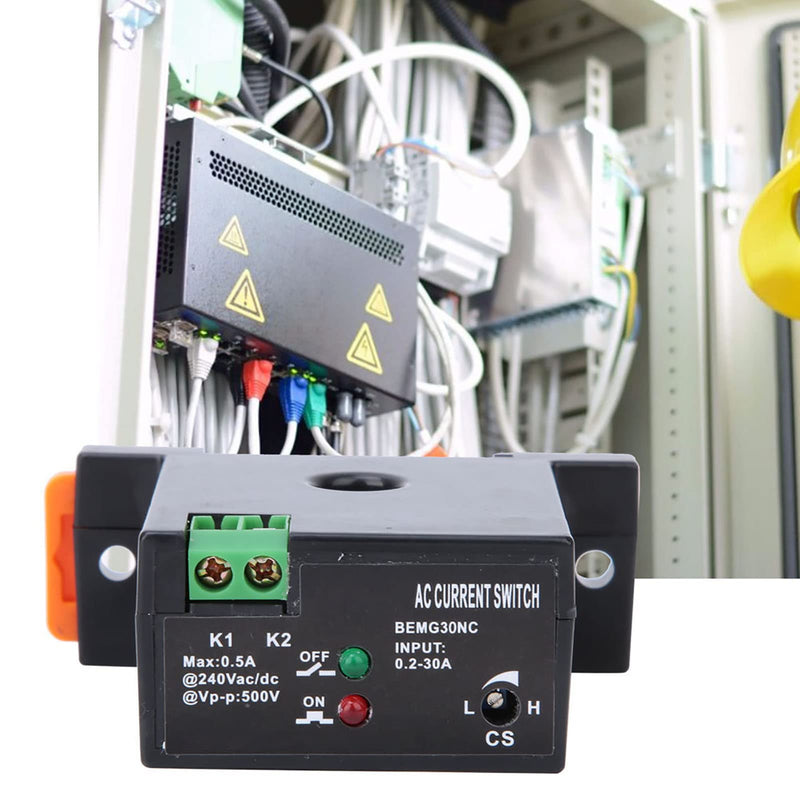  [AUSTRALIA] - BEMG30NO BEMG30NC Adjustable AC Current Measurement Switch 0.2-30A For Controlling Automated Industrial Equipment and Power Monitoring Devices(Normally Closed)