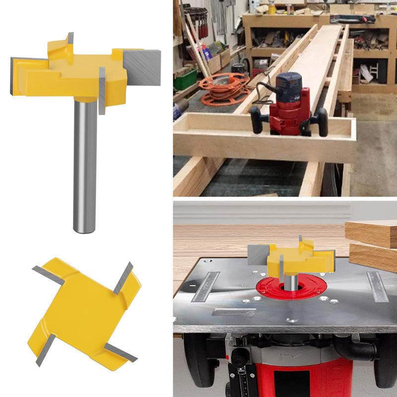  [AUSTRALIA] - 6 mm shank cleaning milling cutter, spoilboard surface milling cutter bit, face milling cutter, plate milling cutter, flat milling cutter for surface woodworking