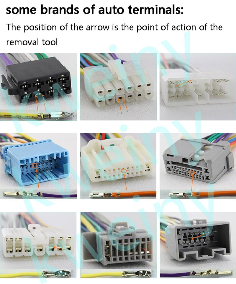 kweiny Auto Terminals Removal Key Tool Set | Car Electrical Wiring Crimp Connector Extractor Puller Release Pin Kit (11 Pieces) - LeoForward Australia