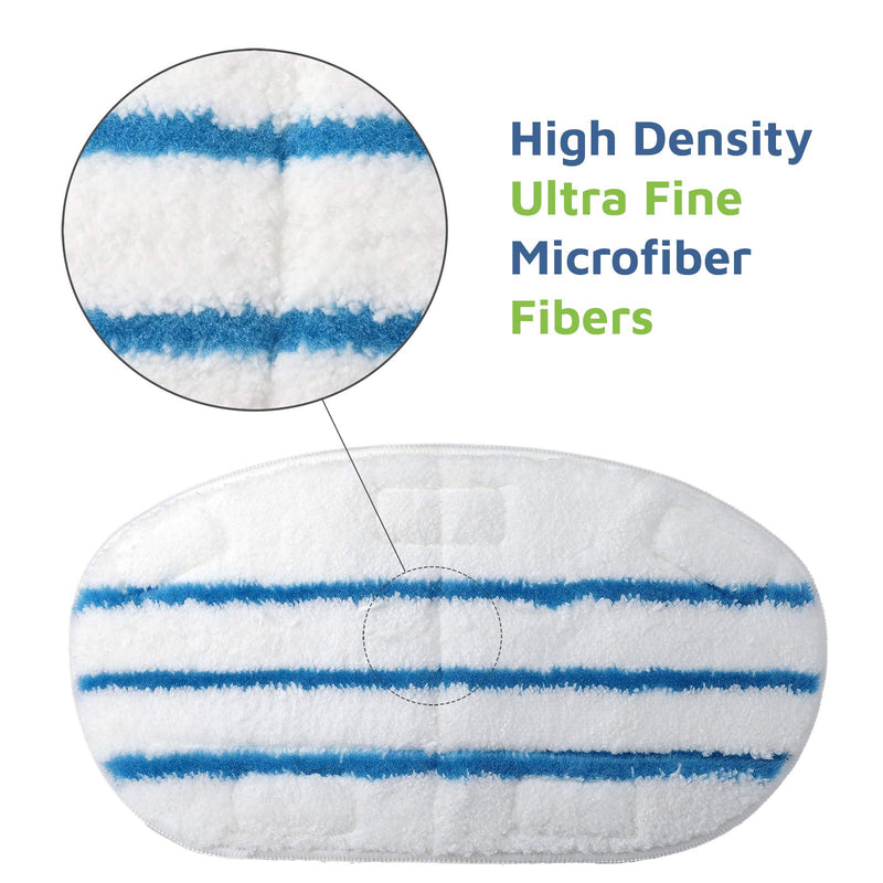  [AUSTRALIA] - Flammi 4 Pack Steam Mop Replacement Pads for PurSteam ThermaPro 10-in-1 Steam Mop Washable Reusable Pads