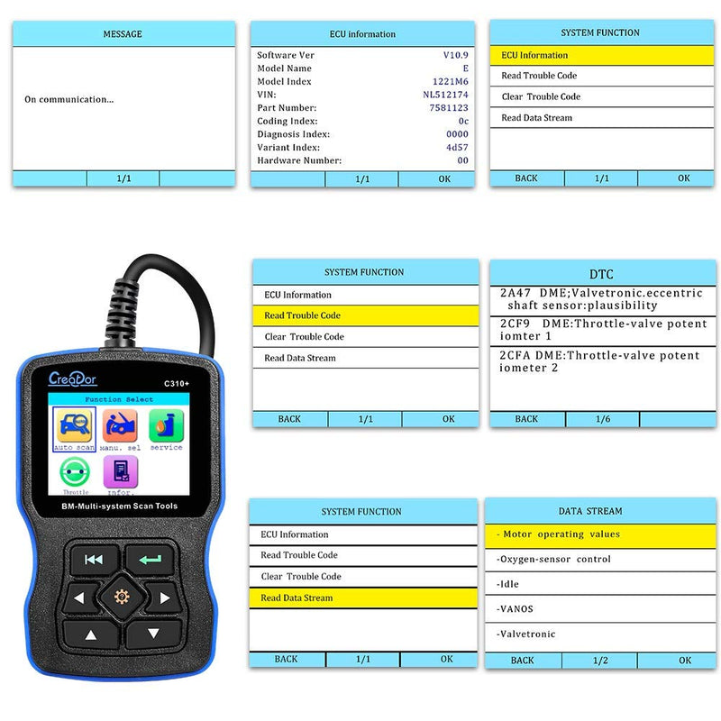 Creator C310 Plus V11.7 C310+ Code Scanner for BMW Mini Multi System Scan Tool - LeoForward Australia