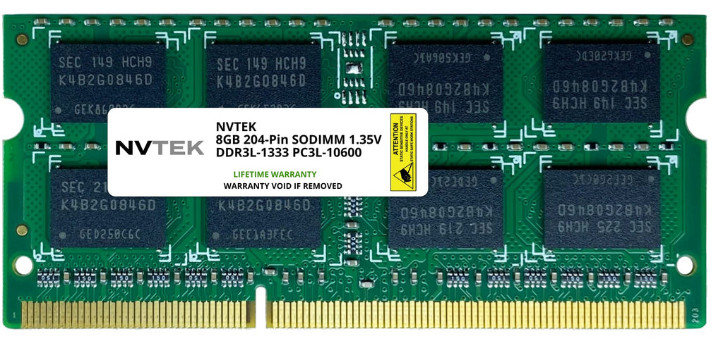  [AUSTRALIA] - NVTEK 8GB DDR3-1333 PC3-10600 SODIMM Laptop RAM Memory Upgrade