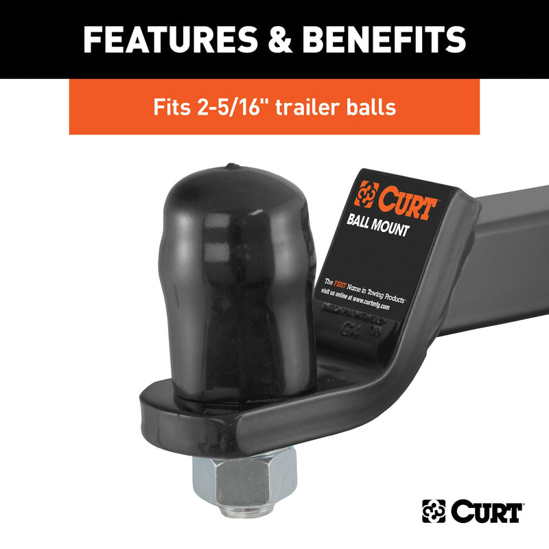  [AUSTRALIA] - CURT 21810 Black Rubber Trailer Hitch Ball Cover, 2-5/16-Inch Diameter