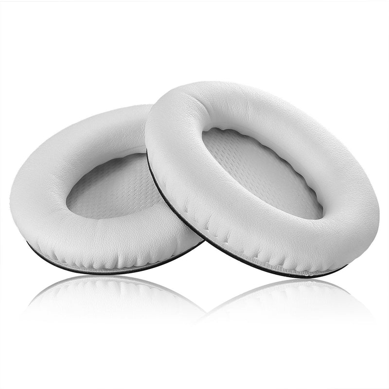  [AUSTRALIA] - QC15 Replacement Ear Pads Kit, JARMOR Ear Cushion for Bose QuietComfort 2, Quiet Comfort 15, QC 25, QuietComfort 35, Ae2, Ae2i, Ae2w, Sound True, Sound Link (Around-Ear Only) Headphones (White) White