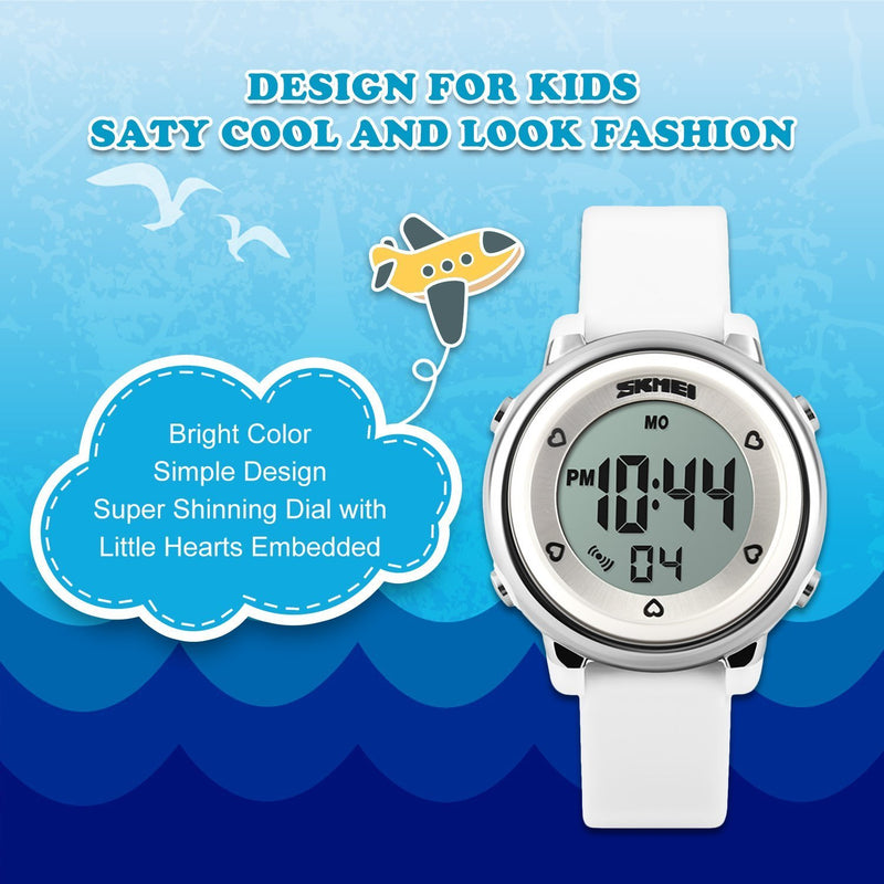 Kids Outdoor Sports Children's Waterproof Wrist Dress Watch with LED Digital Alarm Stopwatch Lightweight Silicone for Boy Girl Color 3 - LeoForward Australia