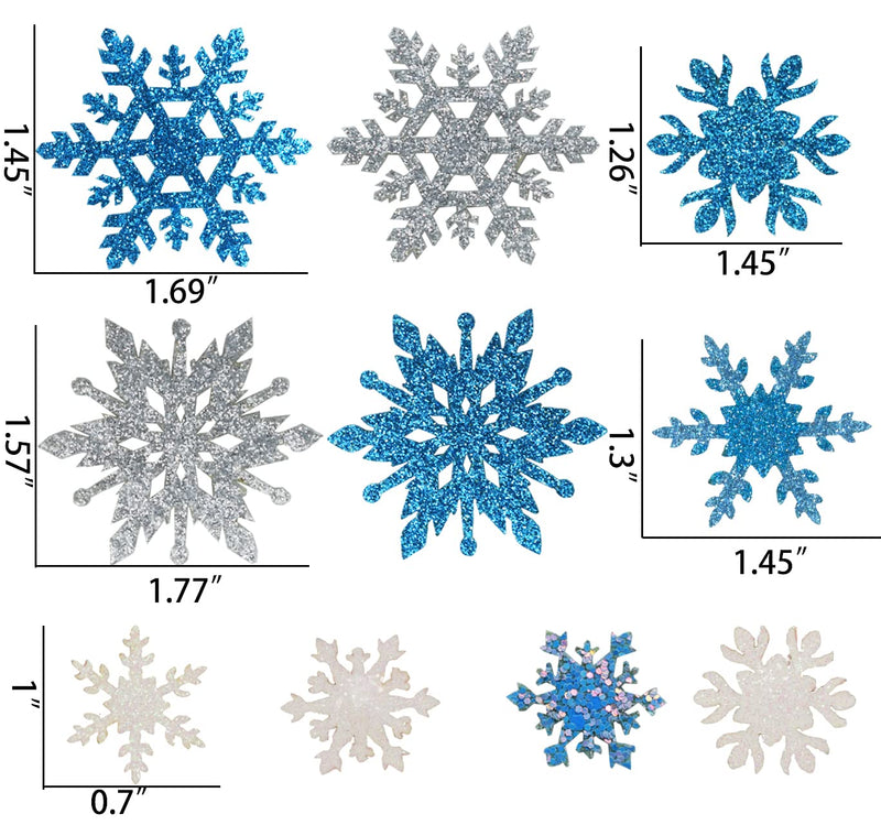  [AUSTRALIA] - 10pcs Snowflake Icons for Felt Letter Board Decoration Felt Board Accessories for Winter Themed Frozen Birthday Party Winter Wonderland (Board Not Included) snowflake new