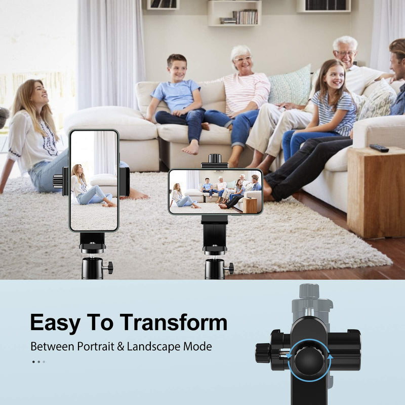  [AUSTRALIA] - 6amLifestyle Cell Phone Tripod Mount Adapter with Tripod Ball Head 360° Rotatable for Universal Smartphone Samsung Galaxy iPhone Holder for Tripod Selfie Stick Monopod Etc with Tripod Head
