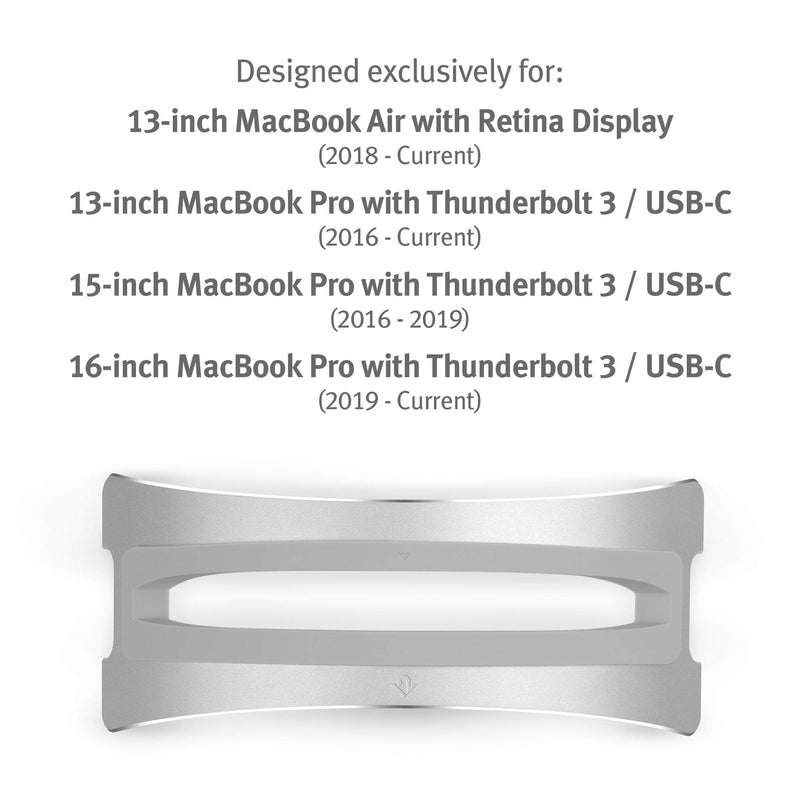 Twelve South BookArc for MacBook | Space-Saving Vertical Desktop Stand for Apple notebooks (Silver) Newest Version Silver - LeoForward Australia