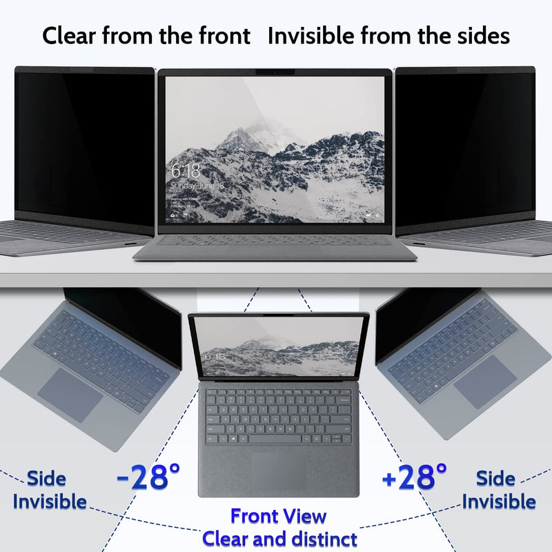  [AUSTRALIA] - Surface Laptop Privacy Screen 5/4/3/2-15 inch, Magnetic Removable Privacy Screen Filter for Microsoft Surface Laptop, Anti-Glare Blue Light Screen Protector IPROKKO Magnetic Surface Laptop 15 Inch