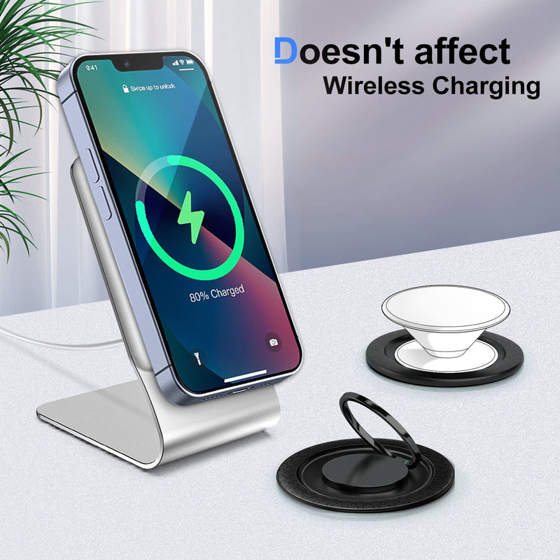  [AUSTRALIA] - Lendouble Magnetic Disk Base for Magsafe Accessories, Removable Magnet Plate Compatible with iPhone 14/13/12 Pro Max Mini & Mag Case, Non Adhesive Mag Safe Disc Designed for P-Socket Grip/Ring Holder