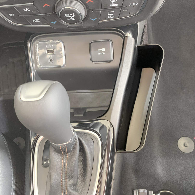  [AUSTRALIA] - Car Console Organizer, Auto Gear Shift Storage Box Center Console Organizer Tray Console Side Pocket Organizer Phone Storage Compartment for Jeep Compass 2017 2018 2019