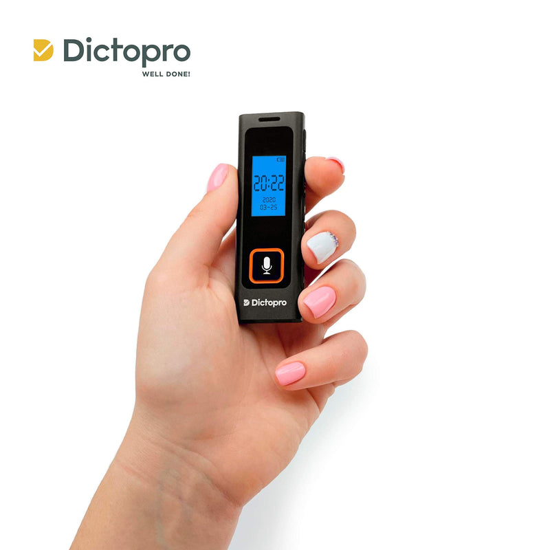  [AUSTRALIA] - Digital Voice Activated Recorder w/Password Protection - HQ Recording from 60ft, Record Lectures & Meetings, Sensitive Microphone, Automatic Noise Reduction, 582H Playback, Small & Portable, USB, 8G