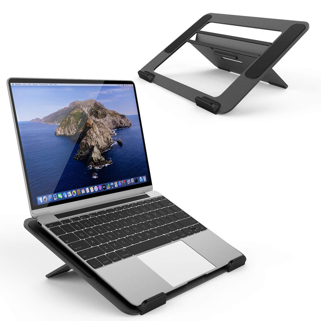  [AUSTRALIA] - Avankin YS104 Adjustable Aluminum Laptop Cooling Stand for Desk, Portable Holder for iPad Book, Foldable Computer Riser with Ergonomic Height for MacBook Pro/Air, Dell, HP and More 9.7-16” Notebook