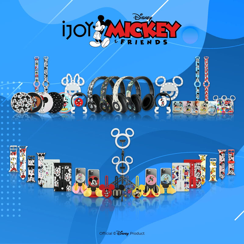  [AUSTRALIA] - Disney Mickey Mouse Clip On Selfie Ring Light for Phone- Rechargeable LED Ring Light for iPhone and Other Devices- Small Ring Light Clip On Selfie Light- 3 Light Settings Disney Selfie Light Ring