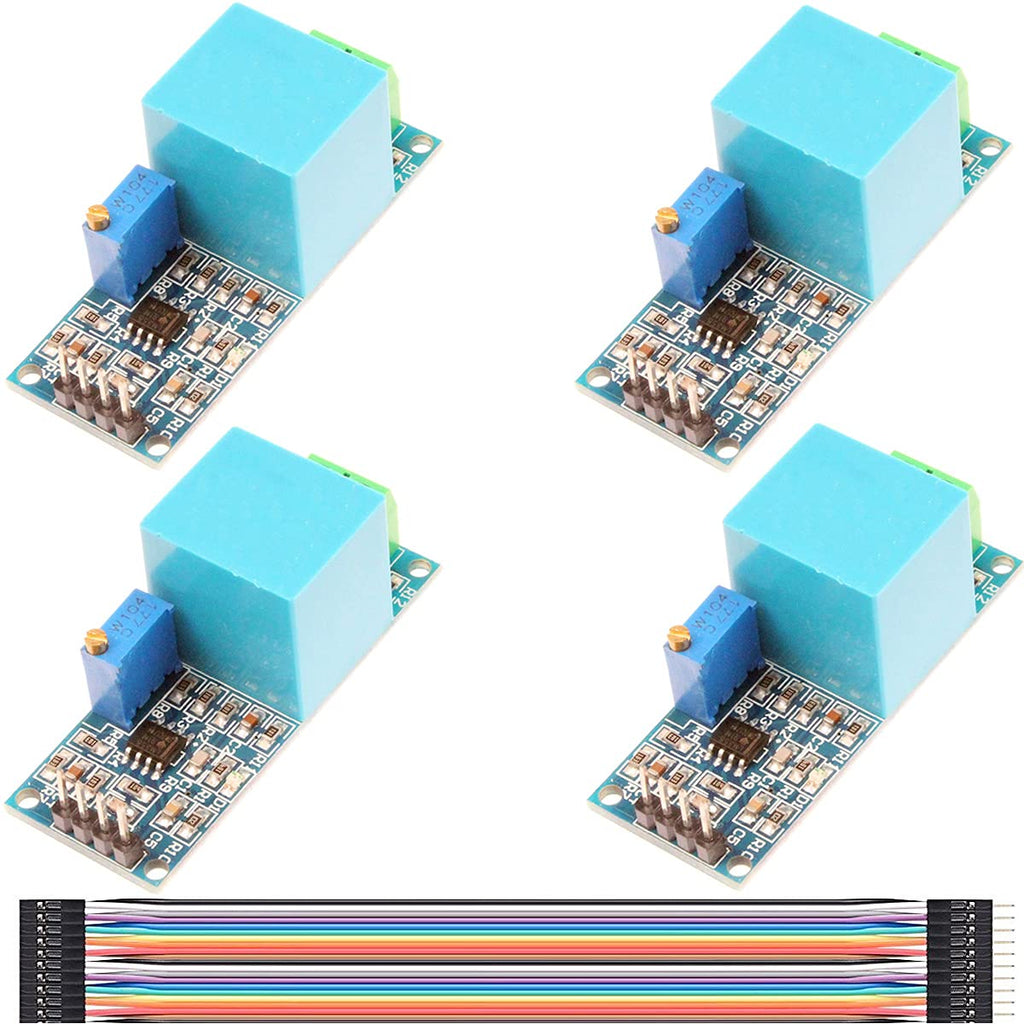  [AUSTRALIA] - Youmile 4pcs ZMPT101B Active Single Phase Voltage Transformer Module Voltage converter module, 5-30V single phase AC sensor board with active output, supply voltage with Dupont line