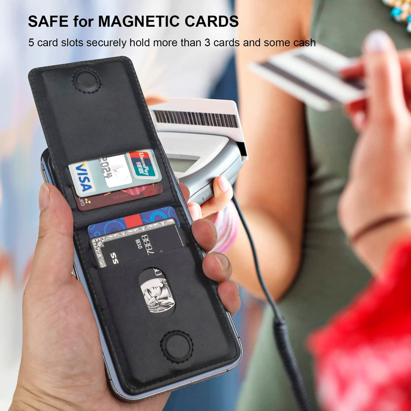  [AUSTRALIA] - KIHUWEY for MagSafe Wallet Card Holder with Magnetic, Mag Safe Leather Detachable Kickstand RFID Wallet for iPhone 14 Pro Max/14 Pro/14/14 Plus/13 Pro Max/13 Pro/13/12 Pro Max/12 Pro/12 (Black) Black