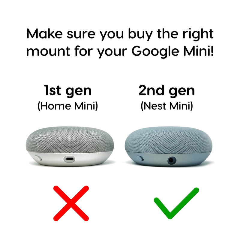  [AUSTRALIA] - doqxD Outlet Wall Mount for New Google Nest Mini 2nd Generation: Essentials Made for Google Nest Mini 2nd Generation - Fits Horizontal and Vertical Outlets (2-Pack, Frost White) 2 Pack