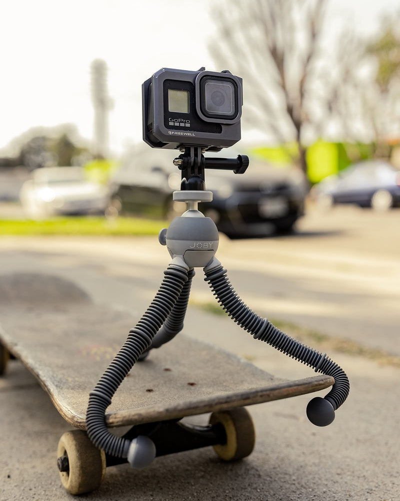  [AUSTRALIA] - JOBY PodZilla Medium Kit, Tripod for Smartphones and Compact Mirrorless Cameras, Flexible Tripod with Ball Head and GripTight 360 Phone Mount Included, Devices up to 1 Kg, Grey Medium Kit Gray