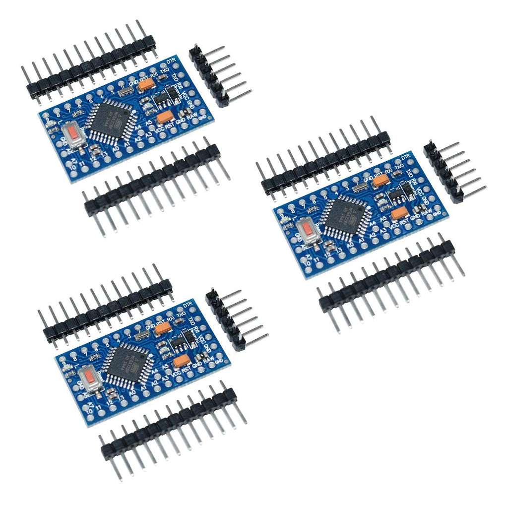  [AUSTRALIA] - HiLetgo 3pcs Pro Mini ATmega328P 3.3V 8M Module Board with Crystal Oscillator Compatible Arduino Pro Mini Replace ATmega128