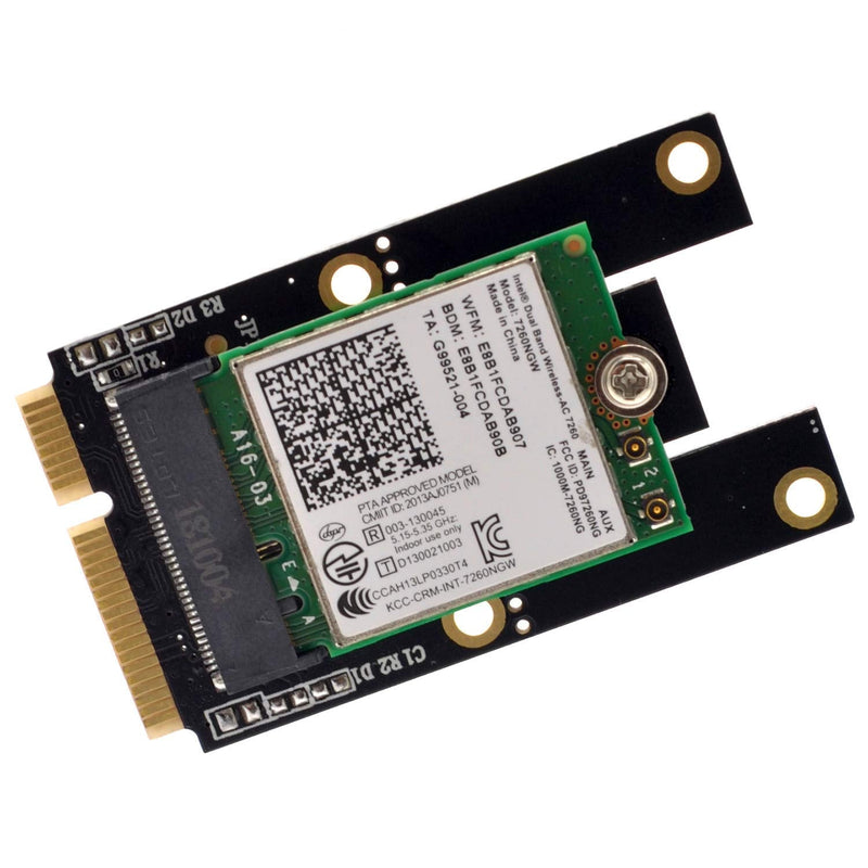  [AUSTRALIA] - Deal4GO NGFF M.2 (Key-A+E/Key-E) to Mini PCI-E Express Adapter Converter Full Size/Half Size mPCIe Slot for Intel AX201 AX200 9260 8265 8260 7260 WiFi Card