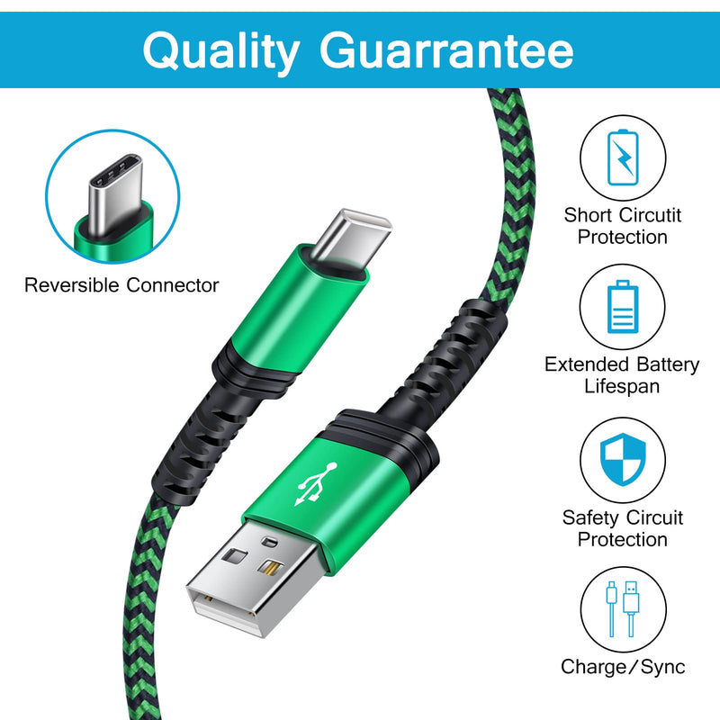  [AUSTRALIA] - [3Pack,6FT]Android Charger Cable Type C Fast Charging Cord for Google Pixel 7a/7Pro/7/6a/6/5/4/3/XL,USB C to Type A C Port Car Cable for Samsung Galaxy S23/S22/A54/A14/A34/A24/A53/A73/S9,Moto G Stylus