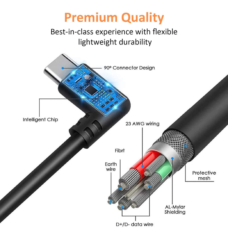  [AUSTRALIA] - NexiGo Enhanced 16FT Link Cable with Signal Amplifier, USB 3.2 Gen1 Type C to A, Fast Charging & High-Speed Data Transfer (up to 5Gbps), Compatible with Oculus Quest 1 and 2 Headset to Gaming PC