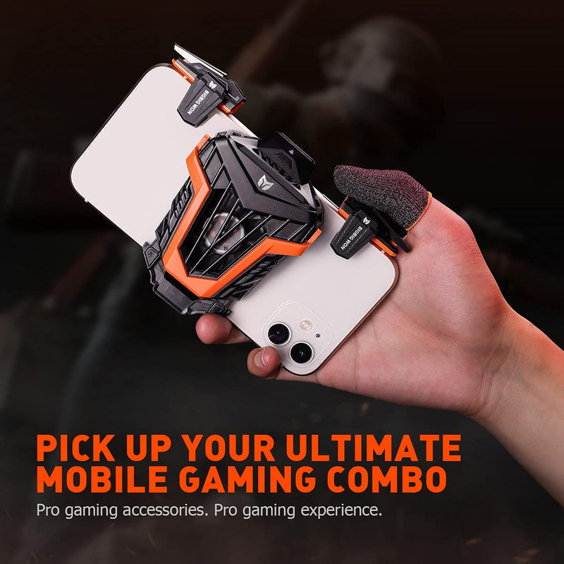  [AUSTRALIA] - Mobile Game Triggers, BIGBIG WON Mobile Triggers for PUBG/Fortnite/COD with Zero Latency Gaming Triggers for iPhone and Android Phone Black (M2 - 1 Pair)