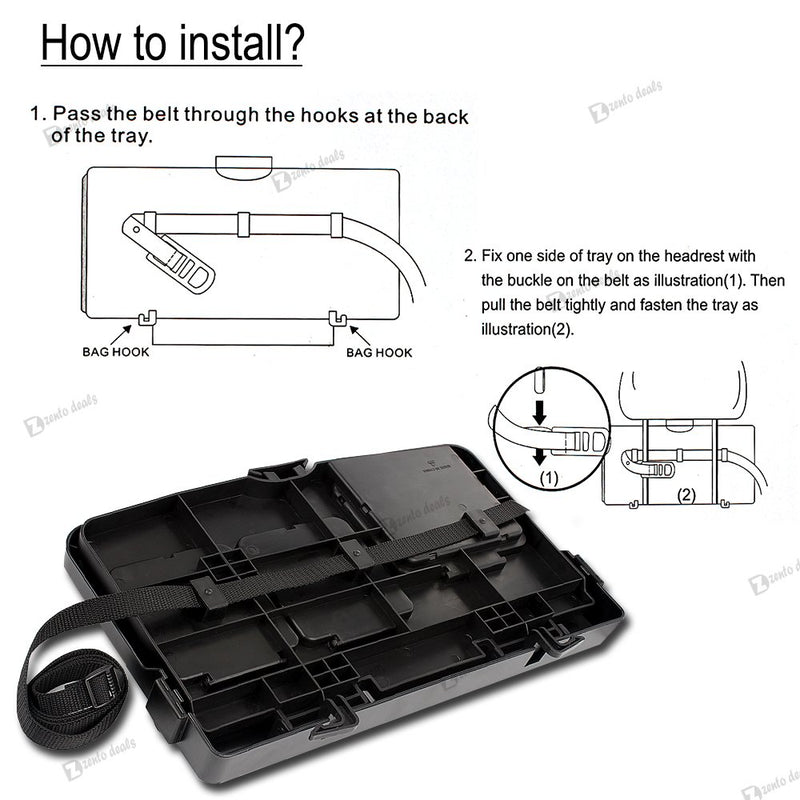  [AUSTRALIA] - Zento Deals Multipurpose Handy Car Tray - for a More Convenient Time in Your Car