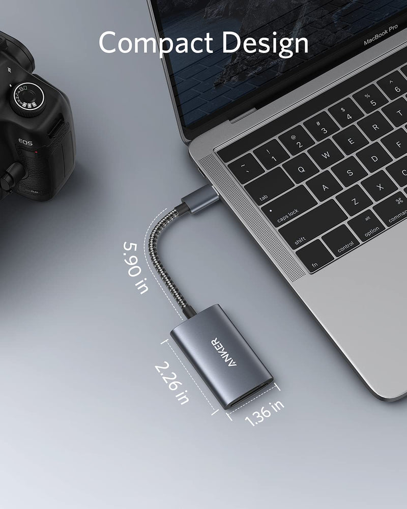  [AUSTRALIA] - Anker USB-C SD 4.0 Card Reader, PowerExpand+ 2-in-1 Memory Card Reader, for SDXC, SDHC, SD, MMC, RS-MMC, Micro SDXC, Micro SD, Micro SDHC Card, UHS-II, and UHS-I Cards