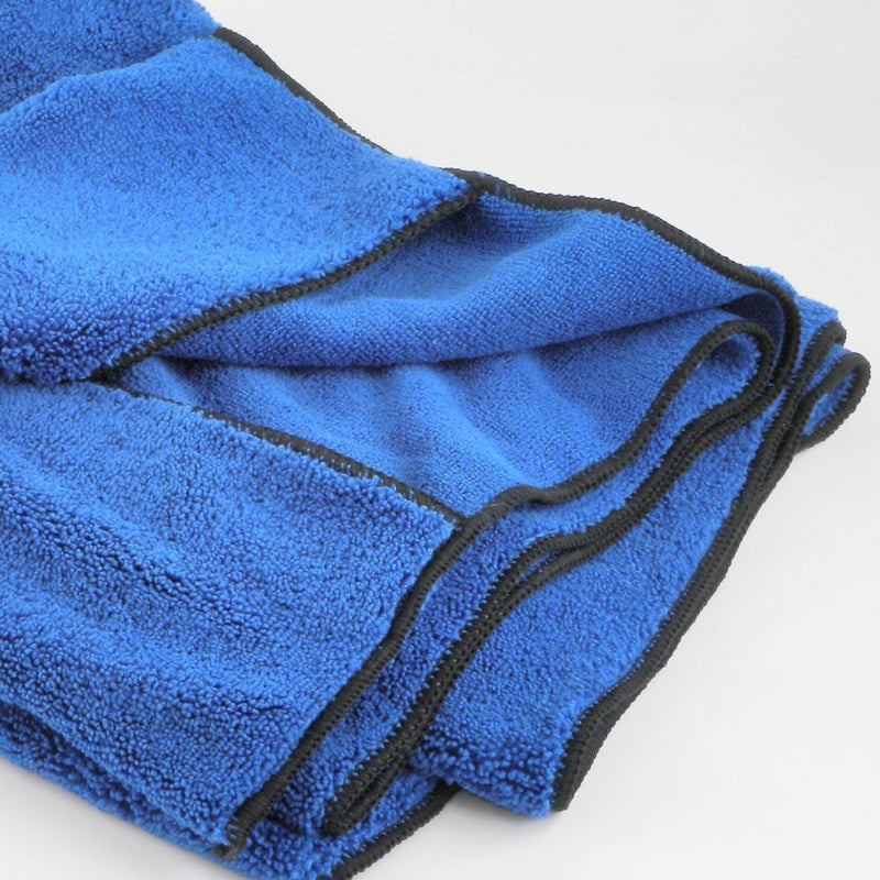  [AUSTRALIA] - Zwipes Auto 669 Large Premium Absorbent Microfiber Drying Towel, Pocketed Plush Lint-Free Cloth, Blue