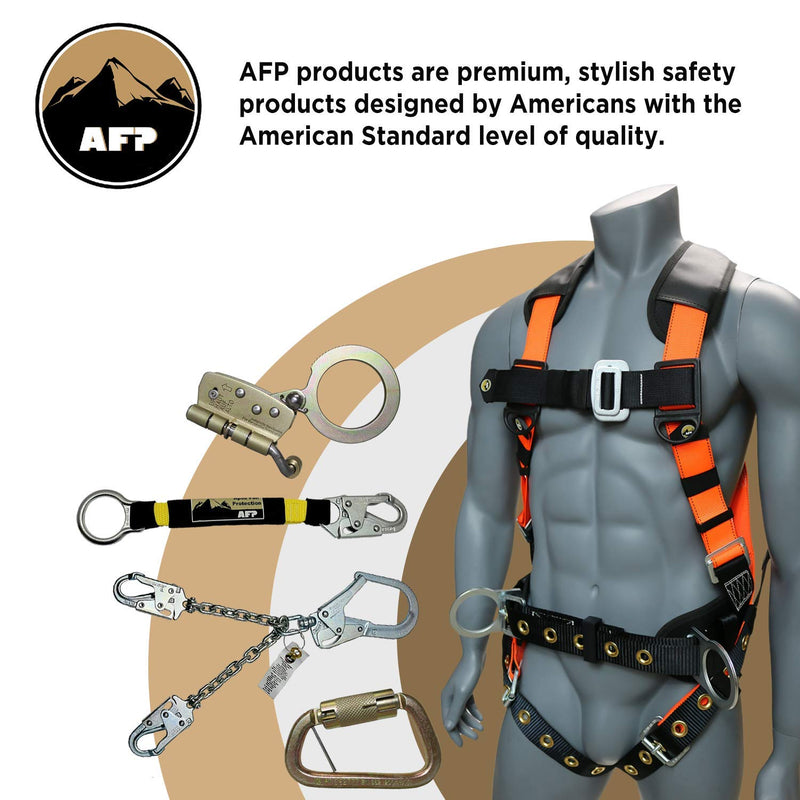  [AUSTRALIA] - AFP Self-Locking Rope Grab with 2.25 inch Connecting Eye, used with 5/8’’ Lifeline Rope, For Construction, Climbing, Fall-Protection, 310 lb. Capacity (OSHA/ANSI Compliant) Gold